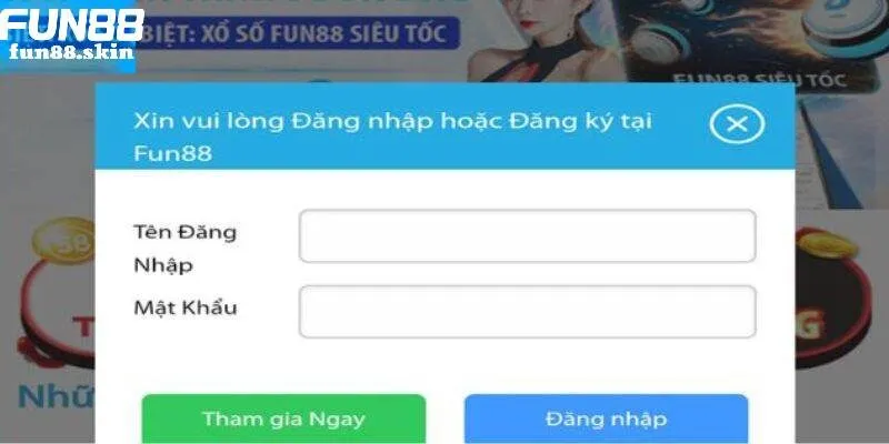 Đăng nhập đúng thông tin để giao dịch tại Fun88